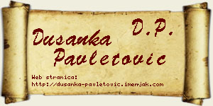 Dušanka Pavletović vizit kartica